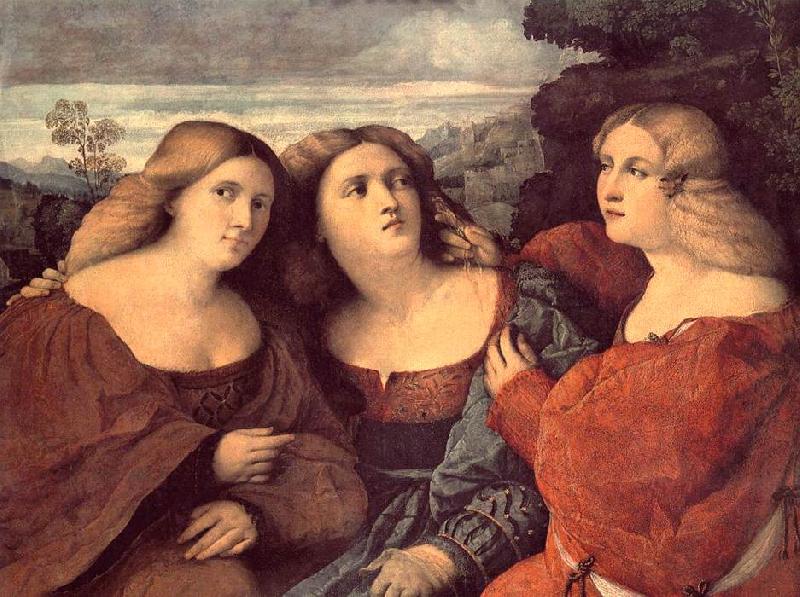 Palma Vecchio The Three Sisters (detail) dh